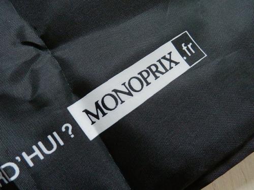 画像: MONOPRIX　モノプリ ECOバッグ　　（黒×白）
