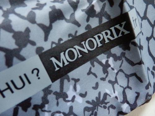画像: MONOPRIX　モノプリ ECOバッグ　　（黒×シルバーMix）