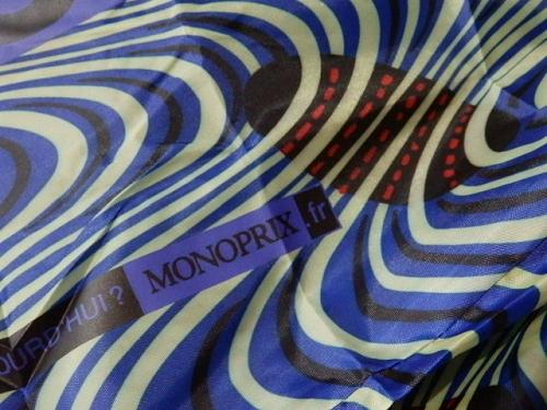 画像: MONOPRIX　モノプリ ECOバッグ　　（青×黒mix） 