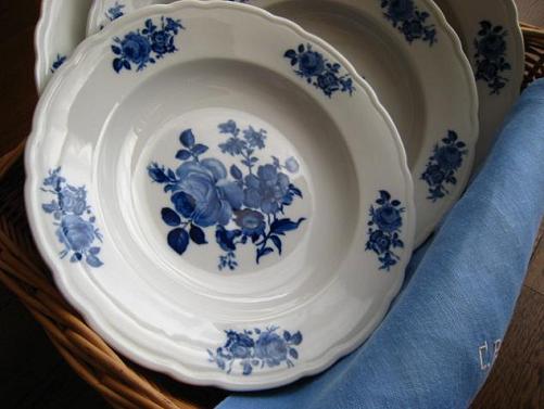 画像: Blue　Flower　スープ皿（１枚）